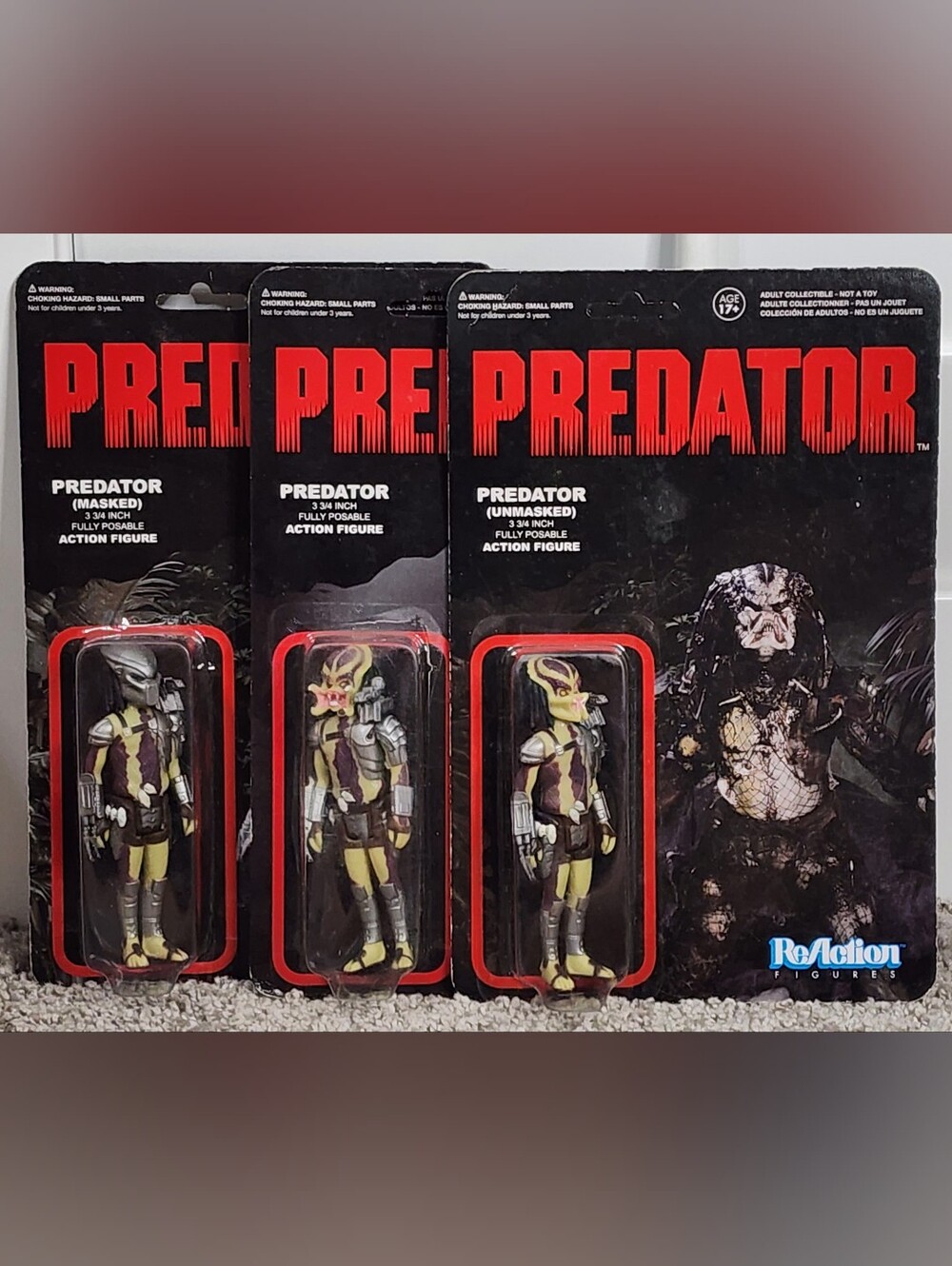 New Predator 3.75" ReAction Figures By Funko (2013), Predator Masked & Unmasked